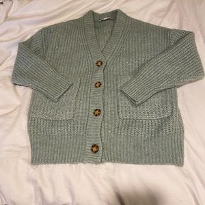 Zara Green Knit Cardigan